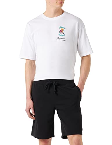 Champion Rochester 1919 Logo Bermuda Pantaloncini, Nero, L Uomo