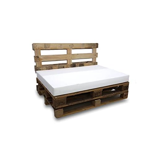 Asiento de espuma enfundado en blanco para Sofá Palet