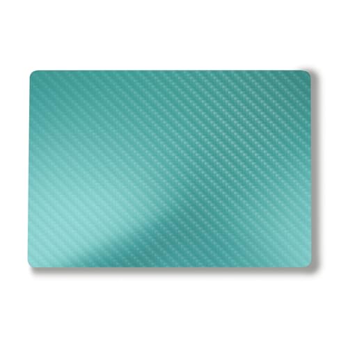 Image of Carbon Fiber Laptop Skin Compatible with Surface Laptop 7 15 inch (2024) - Solid Turquoise - Premium 3M Vinyl Protective Wrap Decal Cover - Easy to Apply | Crafted in The USA by MightySkins