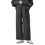 [ユナイテッドアローズ グリーンレーベル リラクシング] size SHORT/TALLあり キチントボトムス サキソニー ワイド パンツ 35141992007 1930 DK.GRAY(19) S(36)