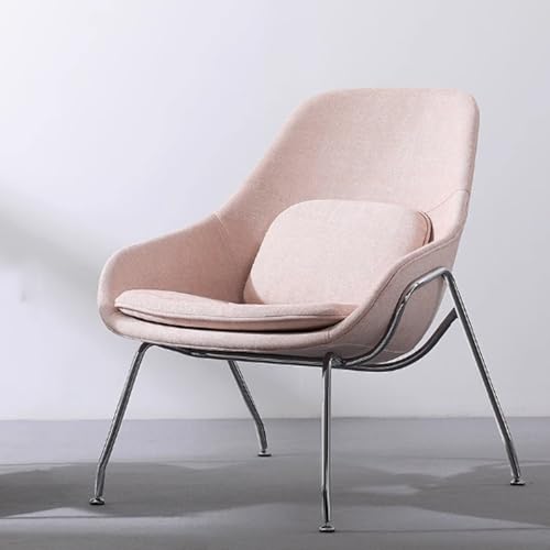 Sofá escandinavo de tela con diseño de cremallera, silla moderna para sala de estar, balcón, cafetería, oficina, biblioteca, marco de acero inoxidable