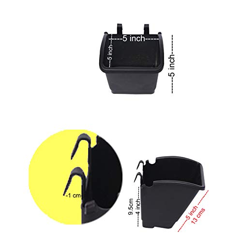 Image of Vertical Wall Hanging Garden Pots (Black), Strong pots - 50 Pots
