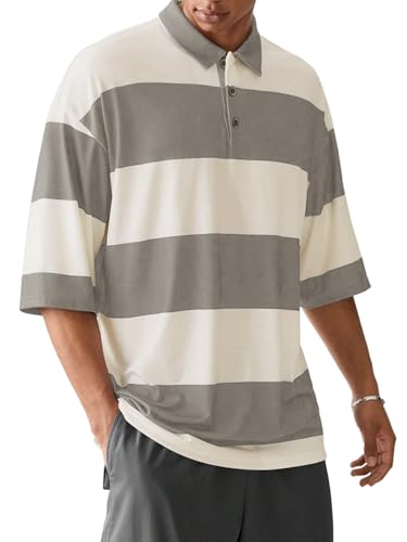 Image of Noble Monk Men's Loose Fit Half Sleeve Cotton Blend T-Shirt Casual Loose T-Shirt for Men Men's Oversized Half Sleeve Tee
