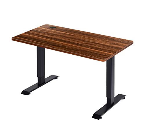 FAMISKY Elektrischer Stehpult – Höhenverstellbarer Schreibtisch 160x61 Cm, Rustikales Braun