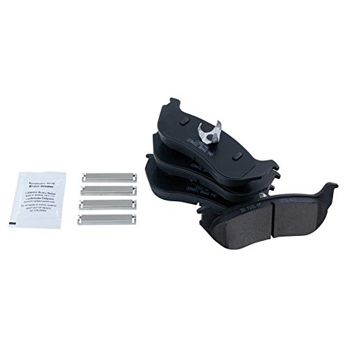 Image of TRQ Rear Brake Pad and Rotor Set Ceramic Parking Brake Shoe Compatible with 2002-2005 Ford Explorer Mountaineer