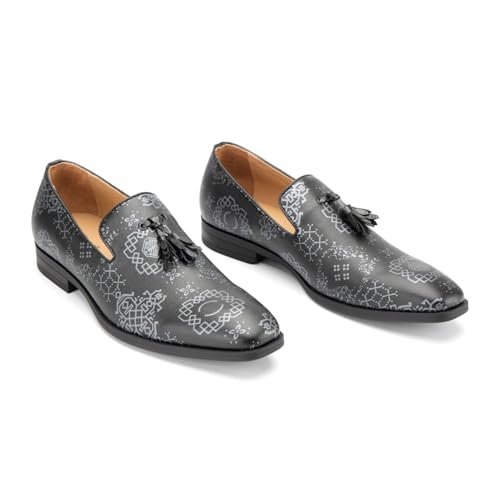 Image of Meijiana Mens Loafers Wedding Dress Shoes Slip-On Loafers for Men Tuxedo Suit Shoes