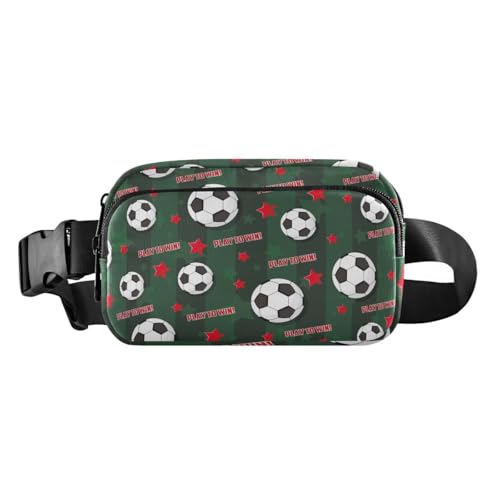 Akiraki ウエストポーチ レディース 軽量 ランニングポーチ おしゃれ サッカー スポーツ 運動柄 星柄 迷彩 グリーン スマホ対応 貴重品 小物入れ ウォーキング ボディバッグ 大容量 防水 防汗 ウエスト バッグ ユニセックス 斜め掛け 自転車