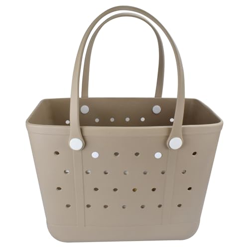 Beach Bag，Rubber Tote Bag ，Washable Tote for Boat Pool Sports Gym