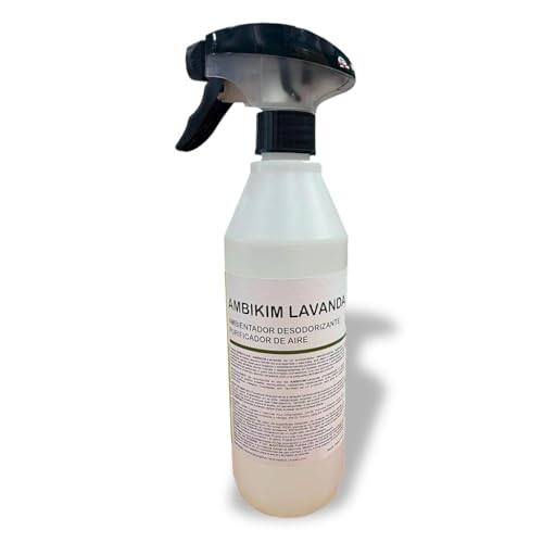 Ambientador Desodorizante AMBIKIM-MIX – Purificador de Aire, 500 ml, Elimina Malos Olores en Hogares y Locales Públicos, No Tóxico, Aroma Fresco y Persistente (Lavanda)