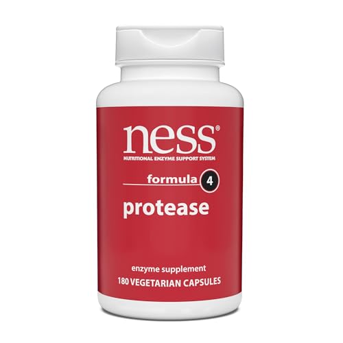 Ness Protease | Single Enzyme Digestive Supplement | Supports Protein Digestion | 180 Vegetarian Capsules