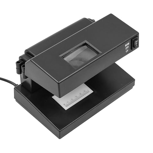 Hsthe Sea Detector de Billetes Falsos de Escritorio portátil, Comprobador de marcadores de Billetes, Comprobador de Dinero Falso Ultravioleta UV, Máquina detectora de Billetes Falsos con lámpara UV