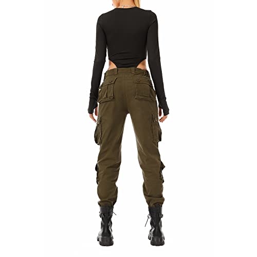 Women's Cotton Casual Military Army Cargo Combat Work Pants with 8 Pocket2