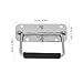Beaupretty Spring Loaded Stainless Steel Folding Tool Box Handle 110Mm Chrome Plated Pull Back Chest Handle for Industrial Equipment and Suitcases