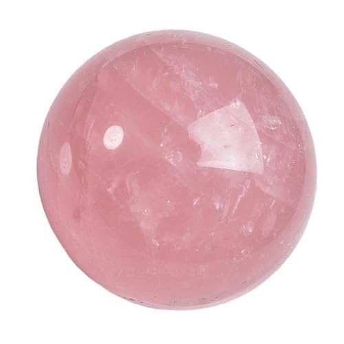Xanorrg 4cm Rose Handmade Rose Quartzs Sphère Small Crystal Ball Bureau Ornement pour Les Cadeaux Et La Création d'un Environnement Harmonieux Pierre De Polissage