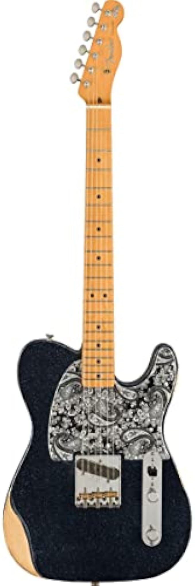 Fender Brad Paisley Esquire Electric Guitar, Black Sparkle, Maple Fingerboard