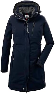 killtec Damen Funktionsparka/Parka mit Kapuze KOW 165 WMN PRK | Winterjacke, wasserdicht, atmungsaktiv, winddicht, Teddy-Fleece innen, Taillenregulierung, 2-Wege-Reißverschluss