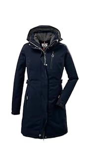 Killtec Damen Parka Funktionsparka mit abzippbarer Kapuze KOW 165 WMN PRK wasserdicht, Winddicht, atmungsaktiv 00814-dunkelnavy 38
