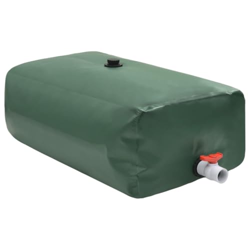 vidaXL Réservoir d'eau avec Robinet Pliable, Conteneur d'eau avec Tuyau d'Arrosage, Bidon d'eau pour Camping Randonnée Pêche, 100 L PVC