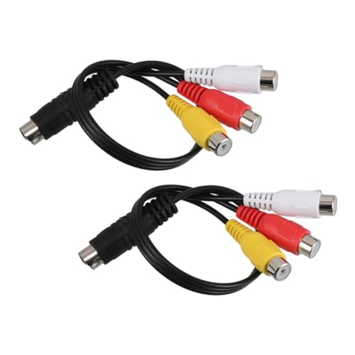 Housoutil 2pcs Video Adapter Cable Video to Connector for Multi-Device Compatibility Easy Setup Quality and Construction