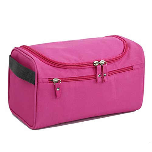 Trousse de toilette grand sac à cosmétiques rose nylon étanche rangement maquillage