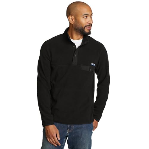 Image of Eddie Bauer Men's Chutes Long-Sleeve Snap Mock Neck Fleece