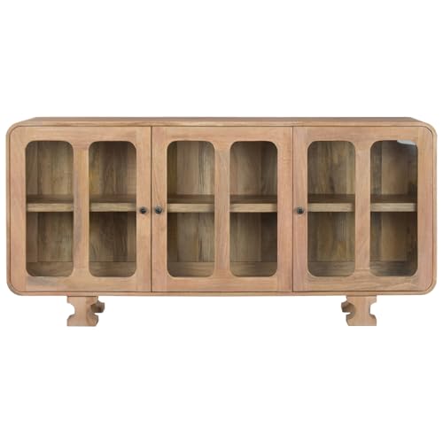The Lumine Buffet de Mango y Cristal 175 x 40 x 85 cm, 1 Unidad