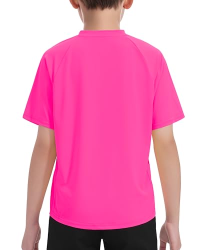 JOCMIC Boys Rash Guard Short Sleeve Swim Shirts UPF 50+ Quick Dry Athletic Kids Rashguard3