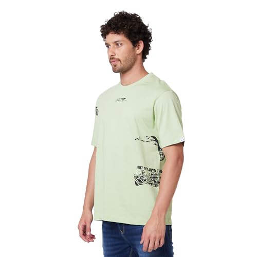 Image of Spykar Men's Comfort Fit N /A Half Sleeve Solid Casual T-Shirt