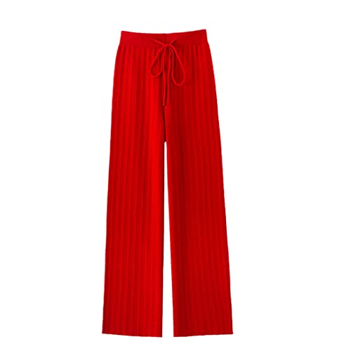 Pantalon d'automne et d'hiver pour femmes keusyoi en laine large tricot