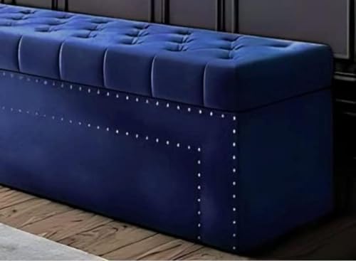 Image of Sofa Couch Poufffe Storage 50 inch Inches Ottoman Tufted seat with Storage Bench Multipurpose Seater for Living Room Guest Room Office