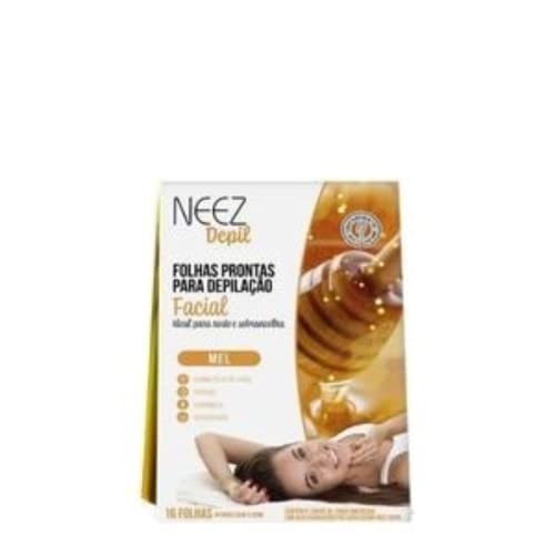 Neez Folhas Prontas Depil Facial Mel 8 Pares