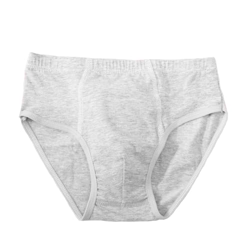 Genérico Pijamas Niños 6 Pantalones Cortos para Niños, Color Sólido, Cómodo y Transpirable para el Crecimiento de los Jóvenes Chicos Vestido De Noche Baño Manga Corta, gris claro, 5-6 Años