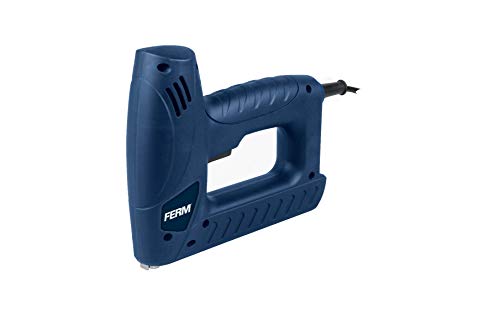 FERM Elektrotacker Kombi-Tacker - Schlagkraftreguliering - 400 Klammern - 100 Nägel