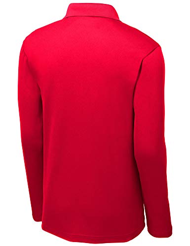 Dri-Equip Mens Moisture Wicking RacerMesh Long Sleeve Polo Sizes XS-4XL2