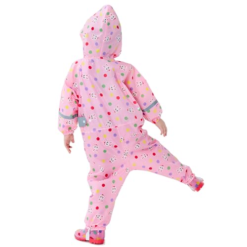Boys Girls Toddler Rainsuit Kids Waterproof Coverall Cartoon Rain Suit One Piece Rain Coat3
