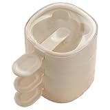 Flaroey Molde de silicona multicapa para helado, apilable, hecho en casa, para paletas, bricolaje, lindo, reutilizable, color blanco