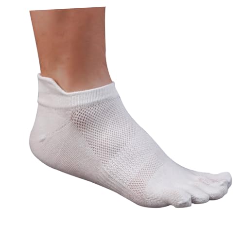 Men's Breathable Five Finger Socks Low Cut Cotton Toe Socks for Running Moisture-wicking Quick Drying Comfortable Athletic Design for Spring and Summer