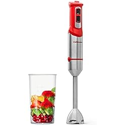 Batidora De Mano Ursus Trotter Mellerware Batidora de mano Spiro! | Picadora eléctrica 1000 W de potencia | Acero inoxidable | Velocidad regulable | Luz Led | Función Turbo | Incluye Vaso medidor (Rojo)