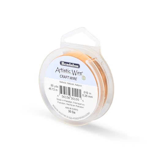 Image of Artistic Wire, 30 Gauge Tarnish Resistant Colored Copper Craft Wire, Natural, 50 yd