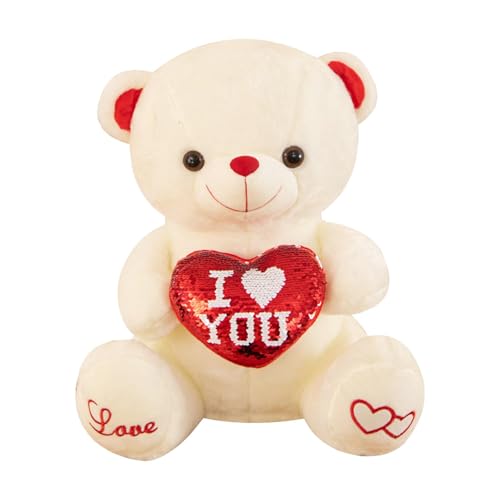 Plush Heart Bear, Stuffed Cartoon Bear, Bear Plush Decoration, Cute Bears Pillow, Cartoon Plush Bears, Heart Bear Doll, Stuffed 