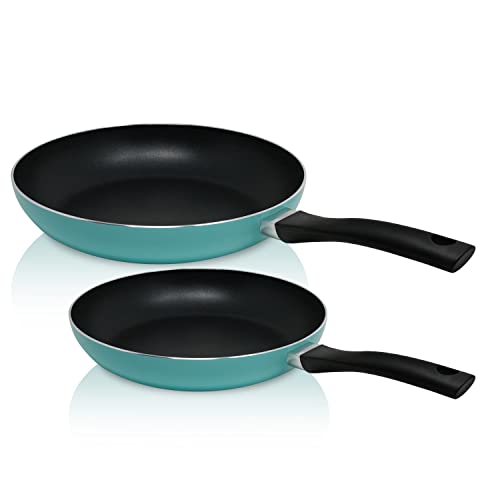 KRÜGER Aluminium-Pfannen-Set Bali 2-teilig (24 + 28cm) - Bratpfannen mit hochwertiger Antihaft-Versiegelung - handlicher Pfannengriff...