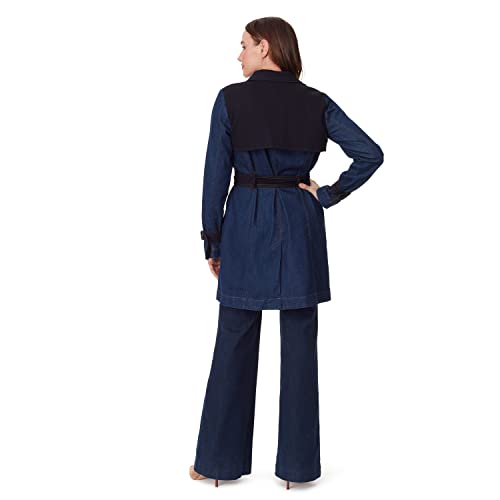Christian Siriano x Gloria Vanderbilt Collab Women's Storm Shield Demin Trench3