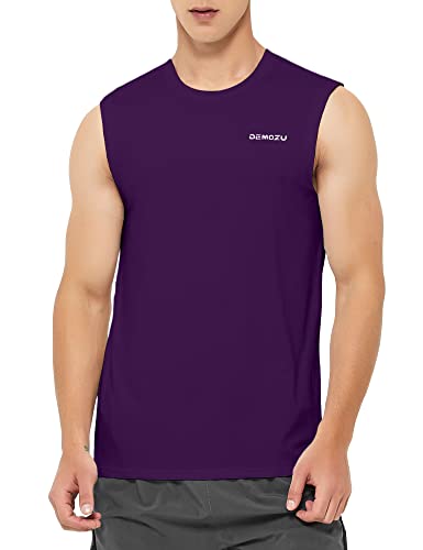 Image of DEMOZU Men's Sleeveless Workout Swim Shirt Quick Dry Athletic Muscle Beach Tank Top Big and Tall