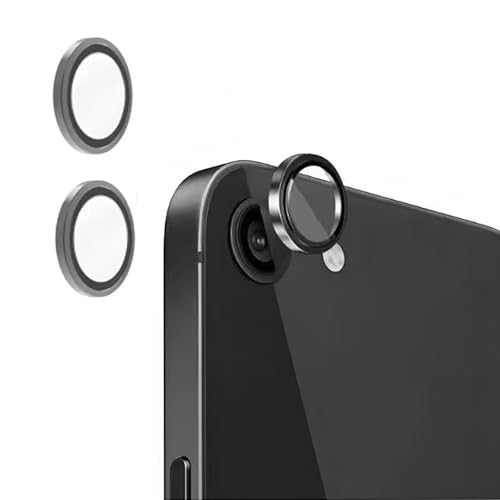 iyanzi 2 Pack Camera Lens Protector for iPhone 17e 2026 [EZ Install] [Case-Friendly] 9H Tempered Glass Alloy Ring Cover Case Original Color Compatible with iPhone 16e -Black
