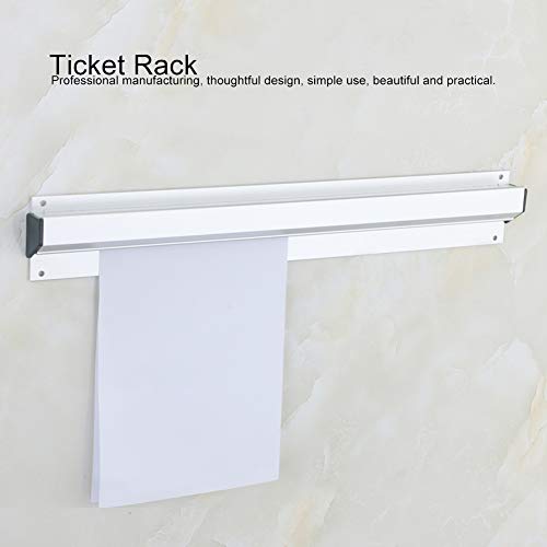 Ticketregal aus Aluminiumlegierung, 50cm Wand montierter Bill Clip Tickethalter Quittung Hängende Scheckregalschiene für Büros und Hotelschalter