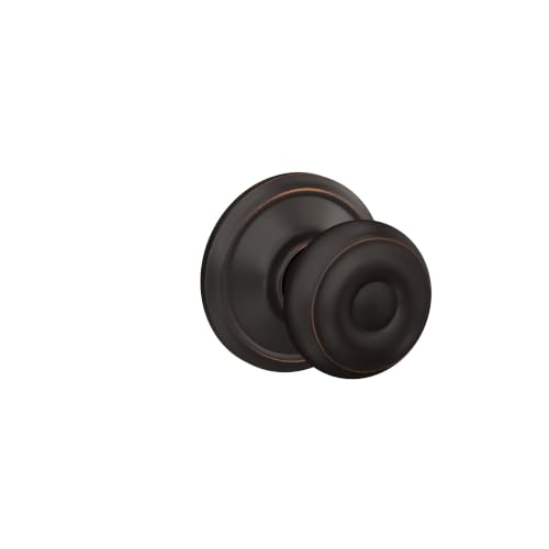 Schlage Georgian Hall/Closet Passage Door Knob, Aged Bronze - image 2