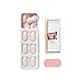 KISS Impress Color No Glue Mani 30 Pcs Press on Nails, Light Pink, Short Size, Squoval Shape, Simple Peel & Press Easy Apply, Hassle-Free Removal, Essential Tools Included