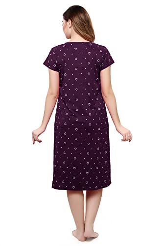 TIGYWIGY-Womens-Cotton-Printed-Knee-Length-MaternityFeedingNursing-Nighty