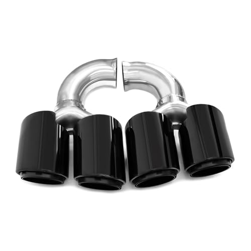 Tubo de Escape Negro Largo de Cuatro Salidas para Tuning de Carrocería Cayenne 958
