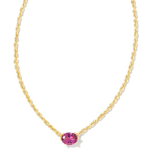 Kendra Scott Cailin 14k Gold-Plated Pendant Necklace in Purple Crystal, Fashion Jewelry for Women